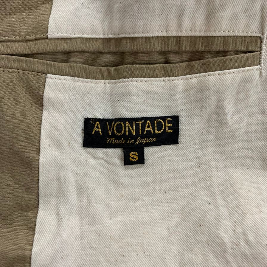 極美品◆アボンタージ ワークジャケット 4B メンズ ベージュ サイズS A VONTADE 【AFB5】