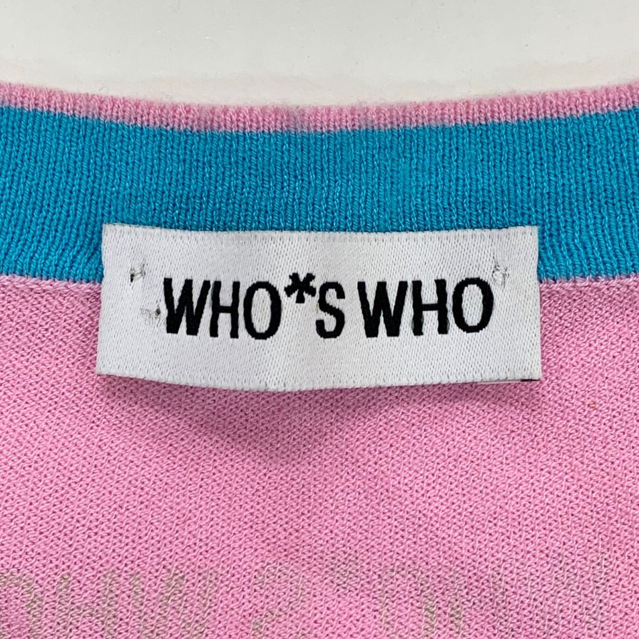 極美品◆フーズフー レディース カーディガン サイズ不明 ピンク WHO*S WHO 【AFB15】