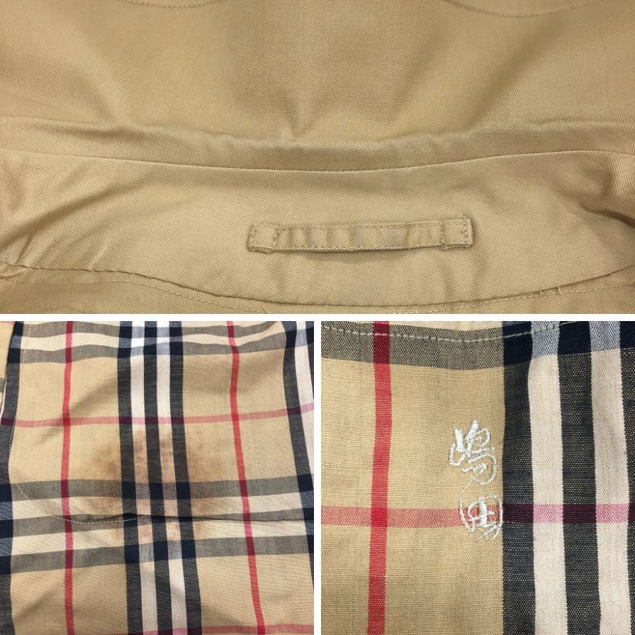 バーバリー バルカラーコート 90S 旧タグ イングランド製 ライトベージュ メンズ サイズM程度 Burberry【LA】