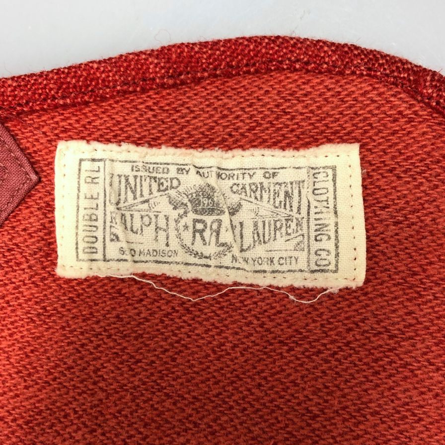 美品◆ダブルアールエル ラルフローレン シャツジャケット ウール混 レッド メンズ サイズXS RALPH LAUREN RRL 【AFB37】