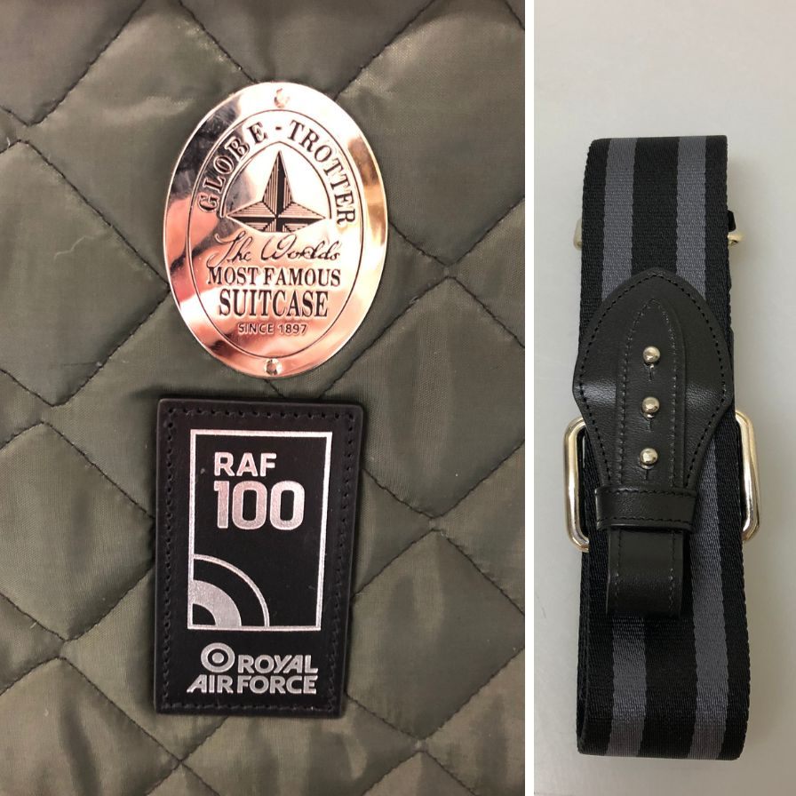 グローブトロッター スリムアタッシュケース 英国王立空軍 RAF100周年記念 シルバー GLOBETROTTER【AFE13】