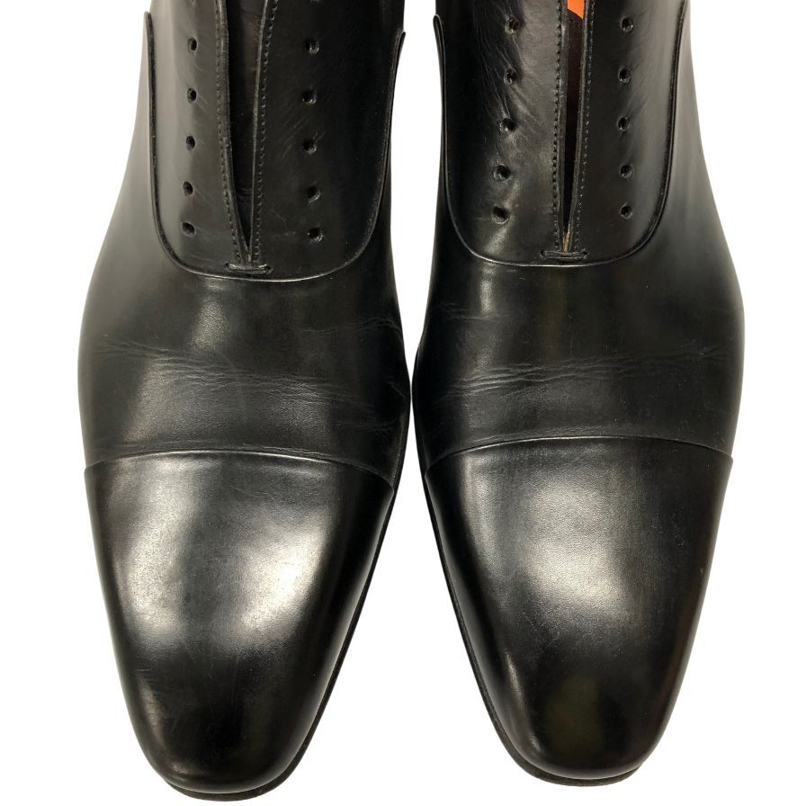 サントーニ レザーシューズ ストレートチップ ブラック メンズ サイズ8 B40A 06365 Santoni 約27.0cm【AFD3】
