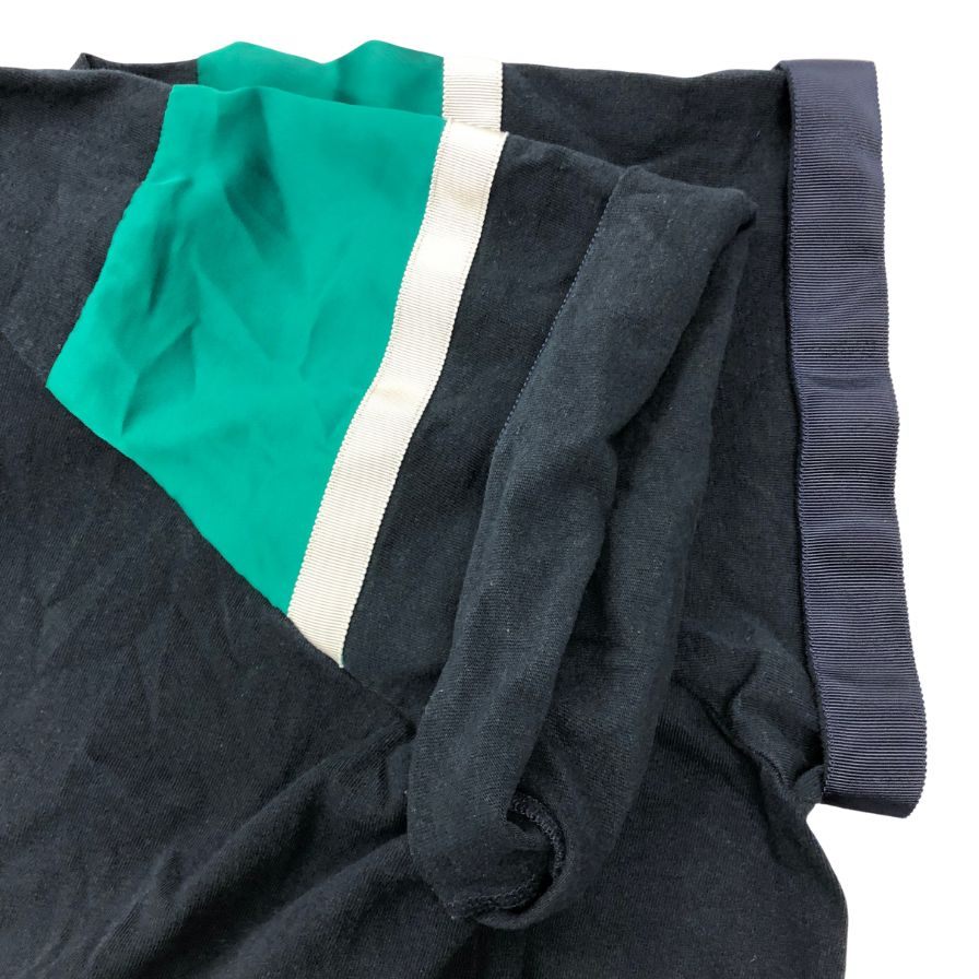 美品◆サカイ トップス 切替カットソー 22-05979 レディース サイズ3 ブラック Sacai 【AFB8】