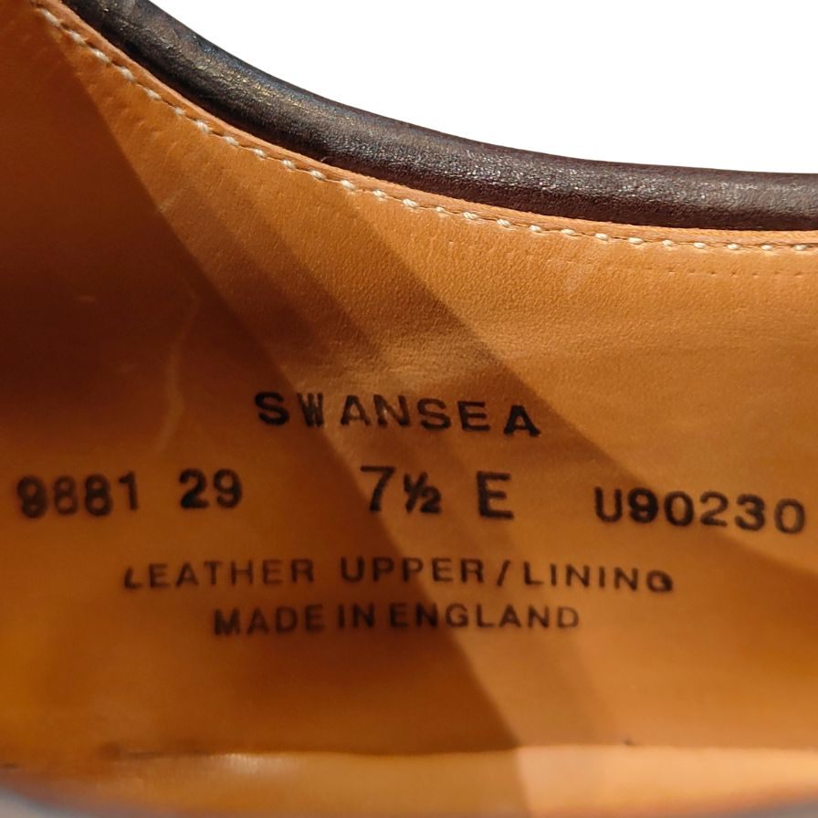 クロケット&ジョーンズ レザーシューズ SWANSEA ウイングチップ スエード ダークブラウン サイズUK7.5E メンズ CROCKETT&JONES ビジネスシューズ 約26.0cm【LA】【中古】