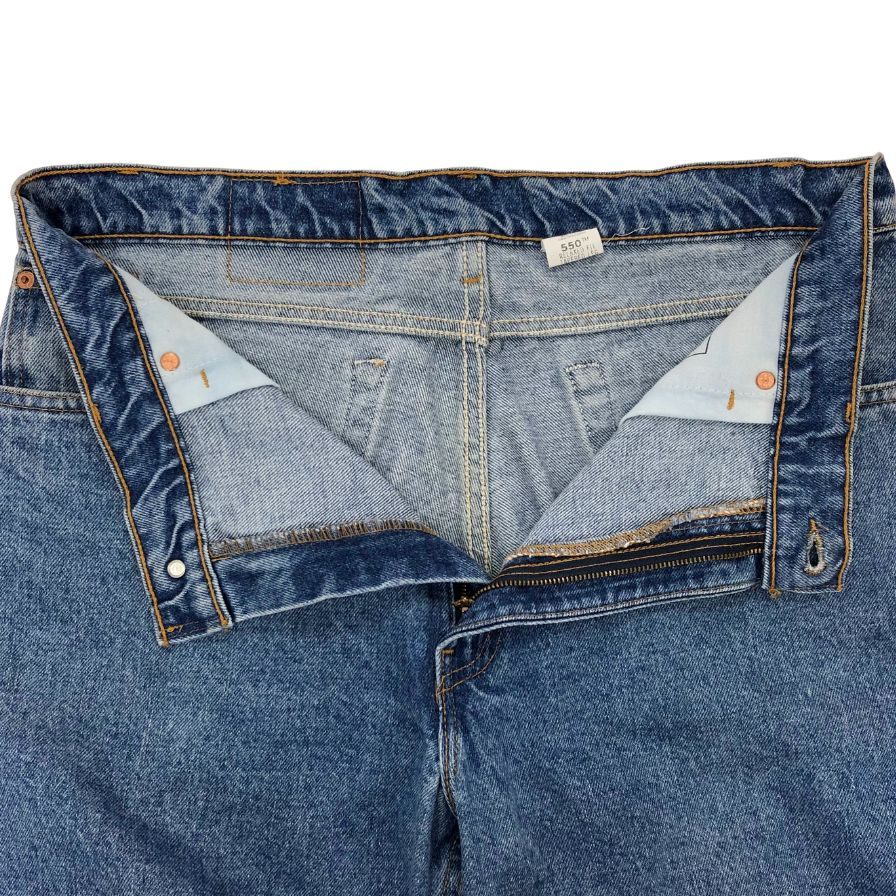 リーバイス デニム 550 ボタン裏653 USA製 インディゴ メンズ サイズ W36 L33 LEVI’S 【AFB39】