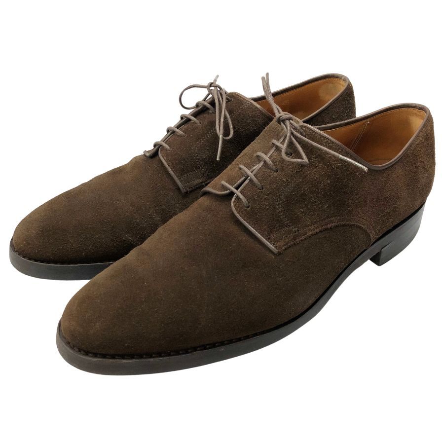 クロケット&ジョーンズ レザーシューズ ウースター スエード ブラウン メンズ サイズ9.5 E CROCKETT&JONES worcester ビジネスシューズ 約28.0cm【LA】【中古】