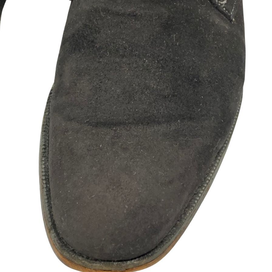 中古◆チャーチ レザーシューズ 3都市 シングルモンク スエード ブラック サイズ7.5F メンズ Church’s【AFC41】