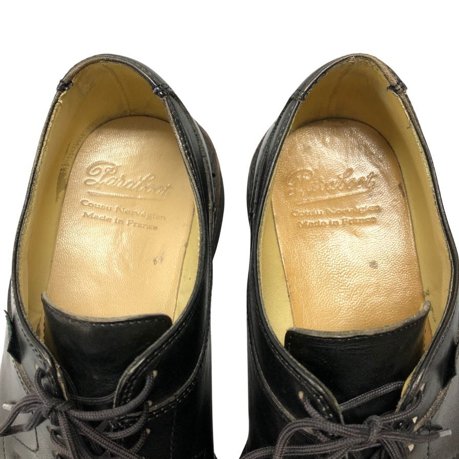 パラブーツ レザーシューズ アヴィニョン Uチップ サイズ8 ブラック PARABOOT AVIGNON 約27.0cm【LA】