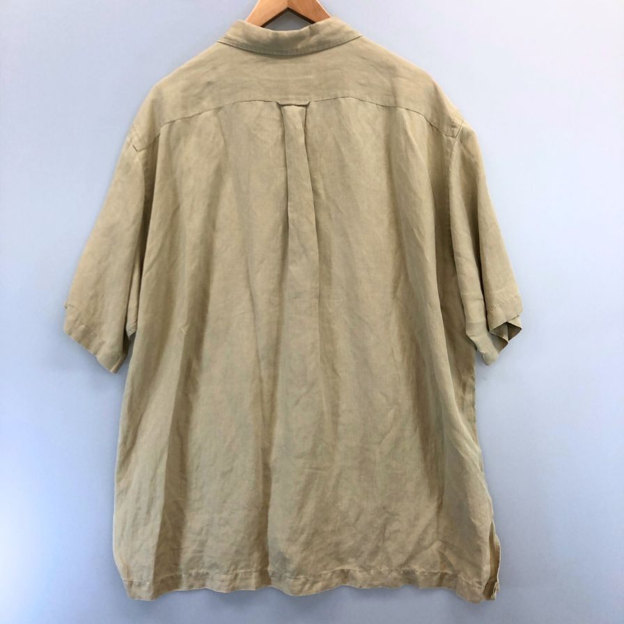 美品◆ポロ ラルフローレン ヴィンテージ開襟シャツ ベージュ メンズ サイズXL POLO RALPH LAUREN 【AFB45】
