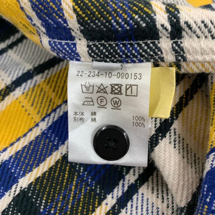 美品◆エストネーション ヘビーネルチェックシャツ コットン サイズL メンズ マルチカラー ESTNATION 【AFB36】