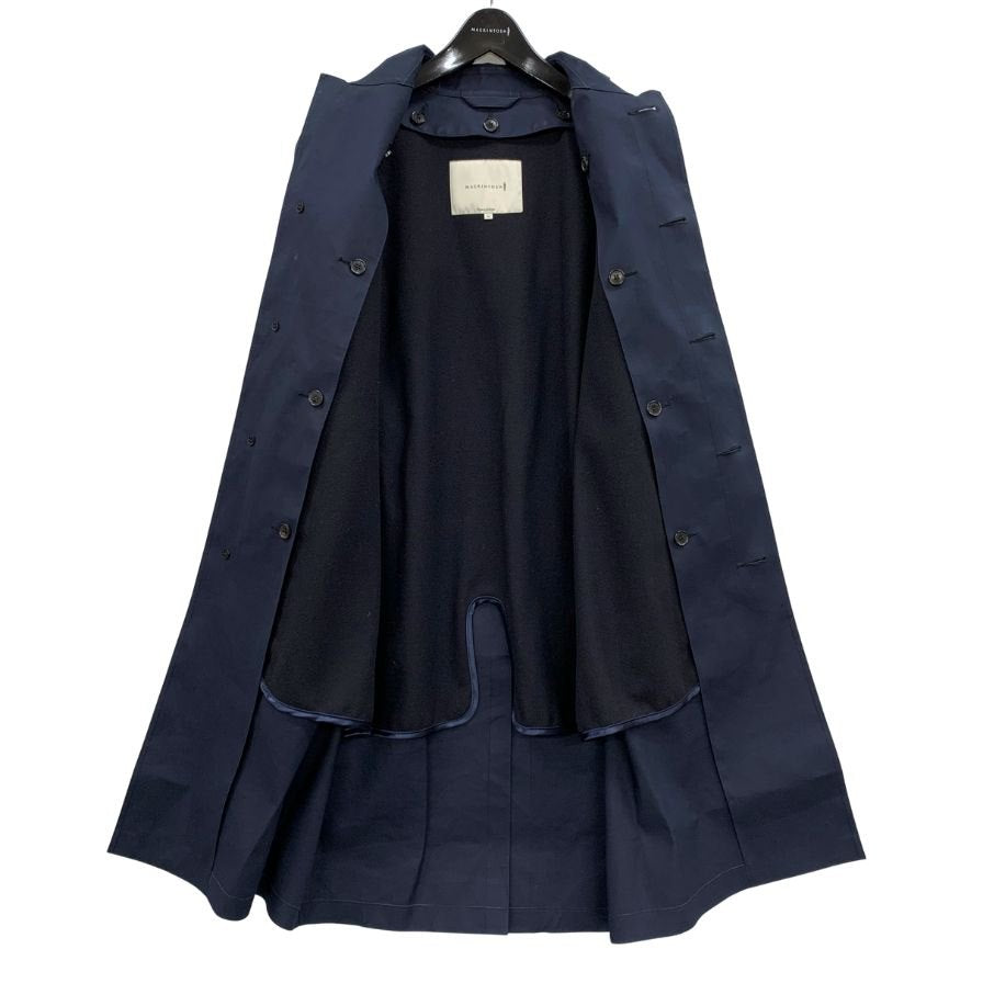 マッキントッシュ ステンカラーコート ダンケルド ゴム引き コットン サイズ36 メンズ ブラック MACKINTOSH【LA】