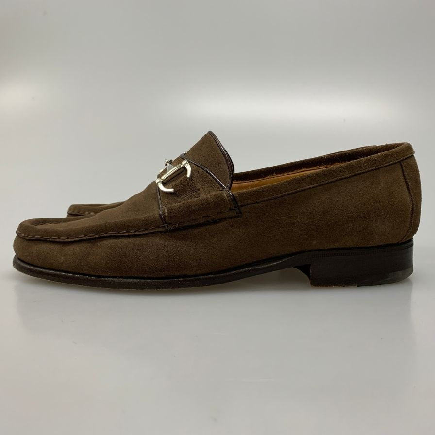 エンツォボナフェ ビットローファー スエード ブラウン UK8.5 メンズ Enzo Bonafe ローファー 約27.0cm【LA】【中古】