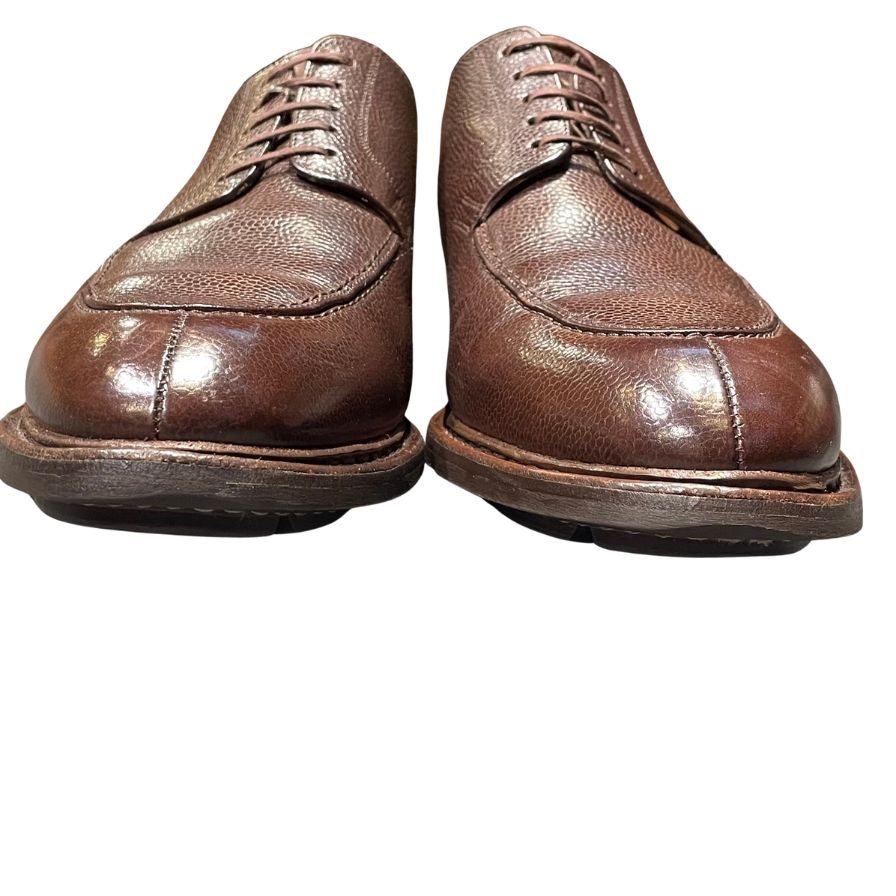 パラブーツ レザーシューズ ルソー Uチップ シボレザー メンズ サイズUK7 ブラウン PARABOOT ROUSSEAU ビジネスシューズ 約25.5cm【LA】【中古】