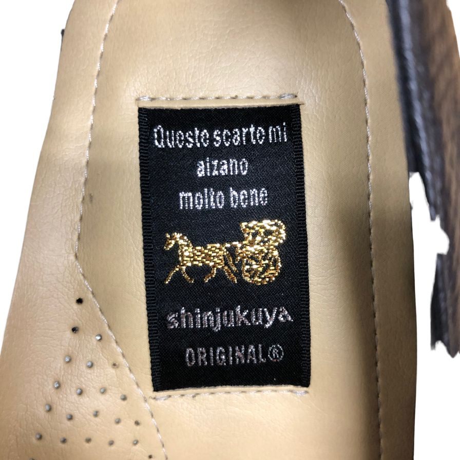 新宿屋 レザーパンプス シャーク 5402-735 ブラック 23㎝ レディース shinjukuya 約23.0cm【AFD9】