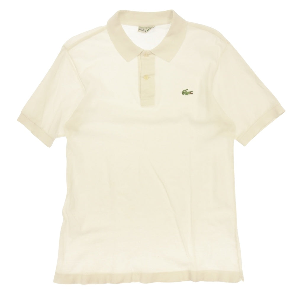 ラコステ ポロシャツ 半袖 フレラコ 80年代中期 フランス製 メンズ ホワイト サイズ3 LACOSTE VINTAGE【LA】