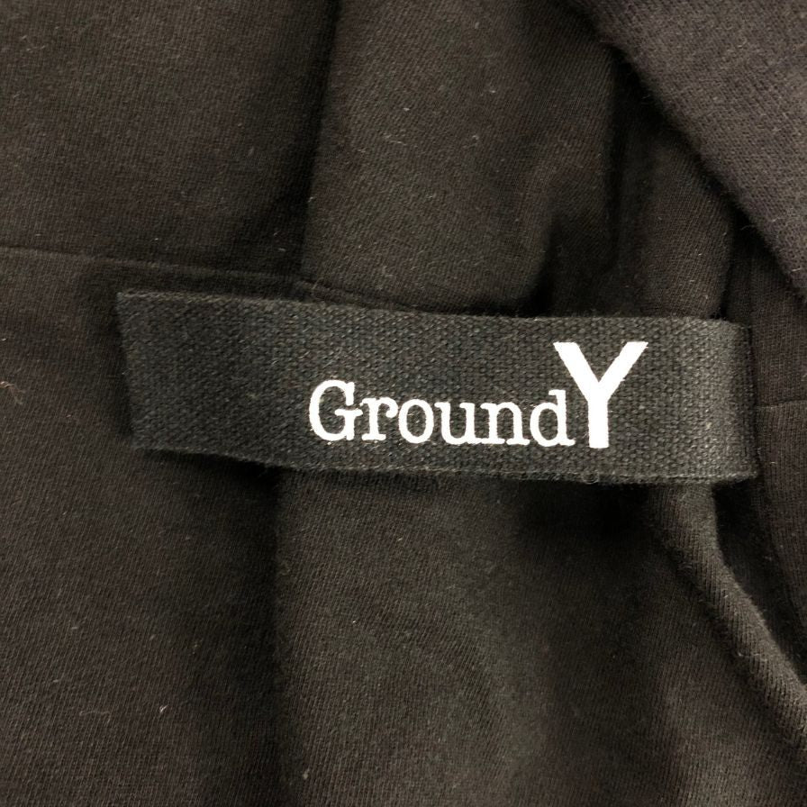 美品◆グラウンド ワイ パーカー コットンミニ裏毛ビッグマント GV-T01-005 ブラック サイズ3 メンズ Ground Y 【AFA10】