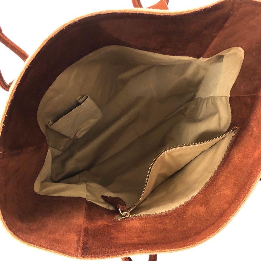 ボッテガヴェネタ トートバッグ キャンパス スエード ブラウン BOTTEGA VENETA【AFE6】