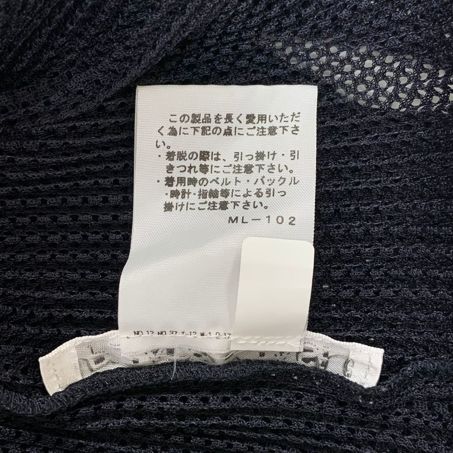 極美品◆プリーツプリーズ イッセイミヤケ メッシュ カットソー PP53-FK252 レディースサイズ 3 ブラック PLEATS PLEASE ISSEY MIYAKE MADE IN JAPA 【AFB21】