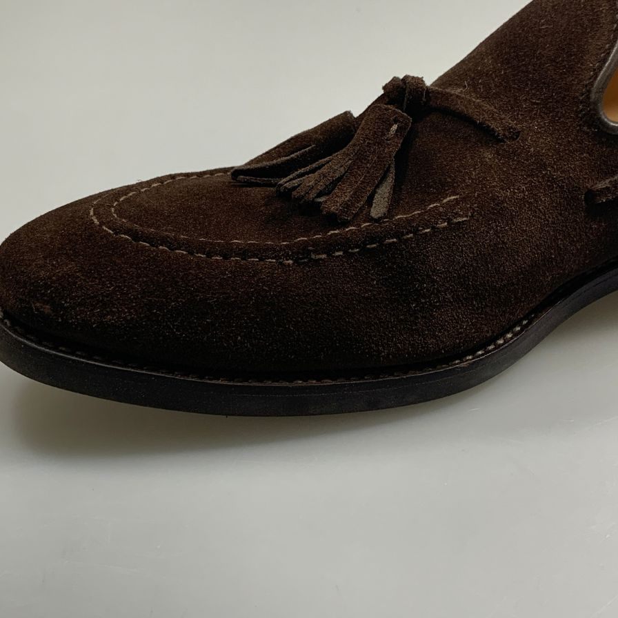 クロケット&ジョーンズ タッセルローファー ビームスF別注 アルダニー スエード ブラウン サイズUK8E メンズ Crockett & Jones 約27.0cm【AFC36】