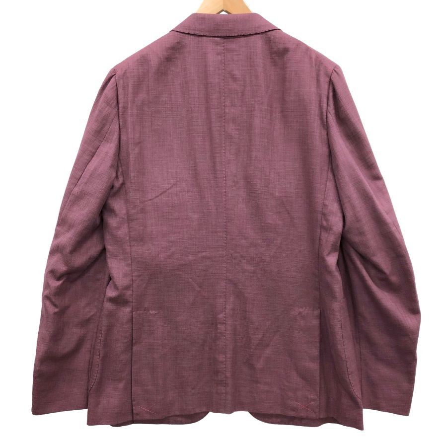 新品同様◆イザイア 2B テーラードジャケット コルティナ メンズ サイズ50 ボルドー ISAIA 【AFB20】