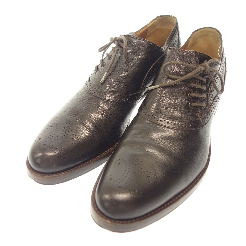 美品◆アレキサンダーマックイーン レザーシューズ ブローグシューズ メンズ 茶系 サイズ42 ALEXANDER MQUEEN【AFD6】