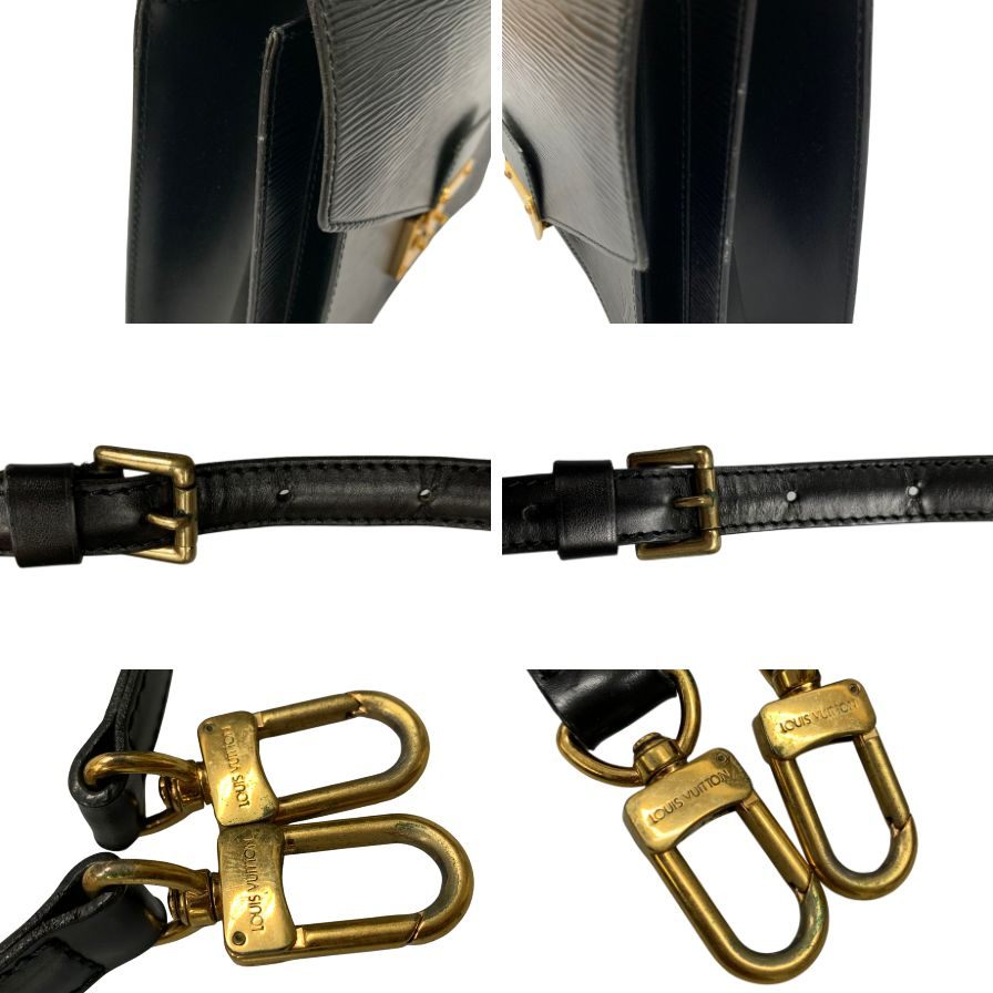 ルイヴィトン ハンドバッグ モンソー M52122 エピ ノワール レザー ショルダーストラップ ブラック レディース LOUIS VUITTON【AFE11】