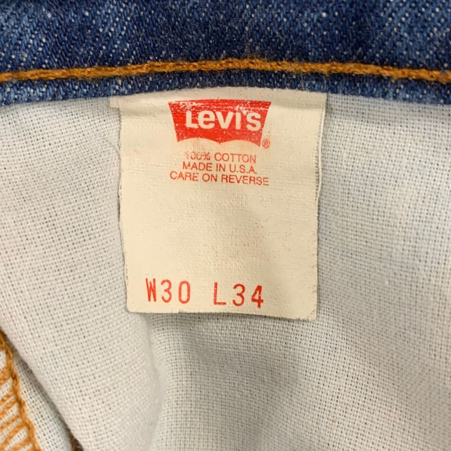 リーバイス デニムパンツ USA製 95年 紙パッチ ボタン裏501刻印 メンズ W30  L34 501ー1195 LEVI'S 【AFB21】