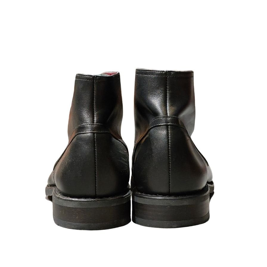 パラブーツ レーズアップブーツ プレーントゥ カーフ サイズ7.5 メンズ ブラック PARABOOT ブーツ 約26.0cm【LA】【中古】