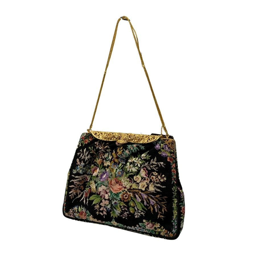 プチポワン ショルダーバッグ 総柄 ゴールド 金具 レディース Michiko Kuga Petit Point【AFE1】