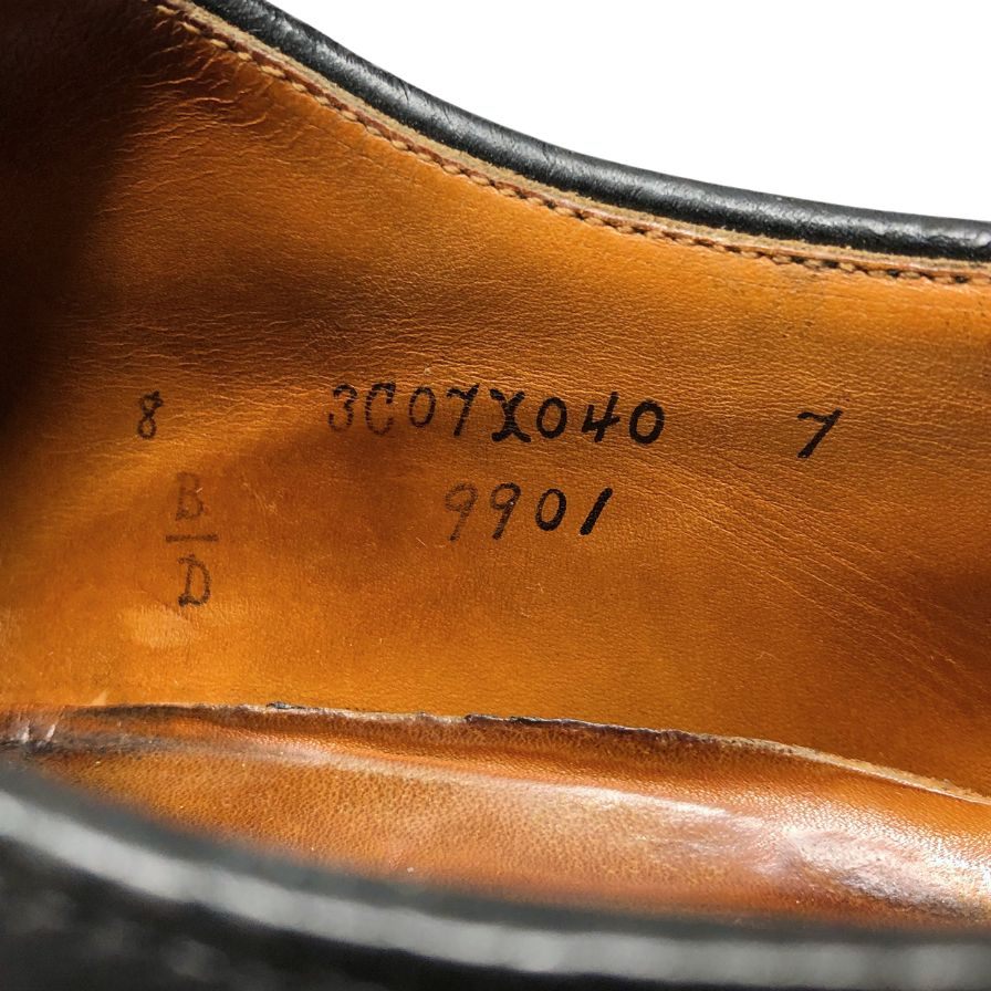 オールデン レザーシューズ プレーントゥ コードバン バリーラスト ブラック メンズ サイズ 9901US8D ALDEN 約28.0cm【AFC5】