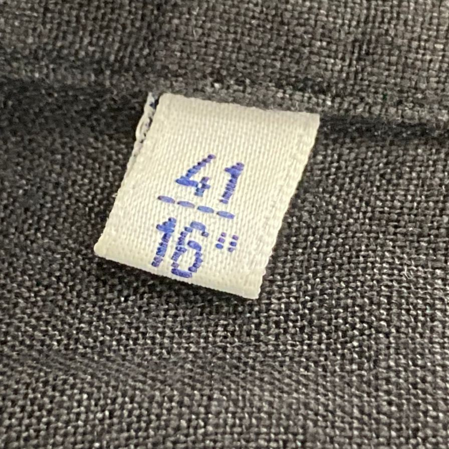美品◆チフォネリ サファリシャツ リネン ブラック メンズ サイズ41 Cifonelli 【AFB35】
