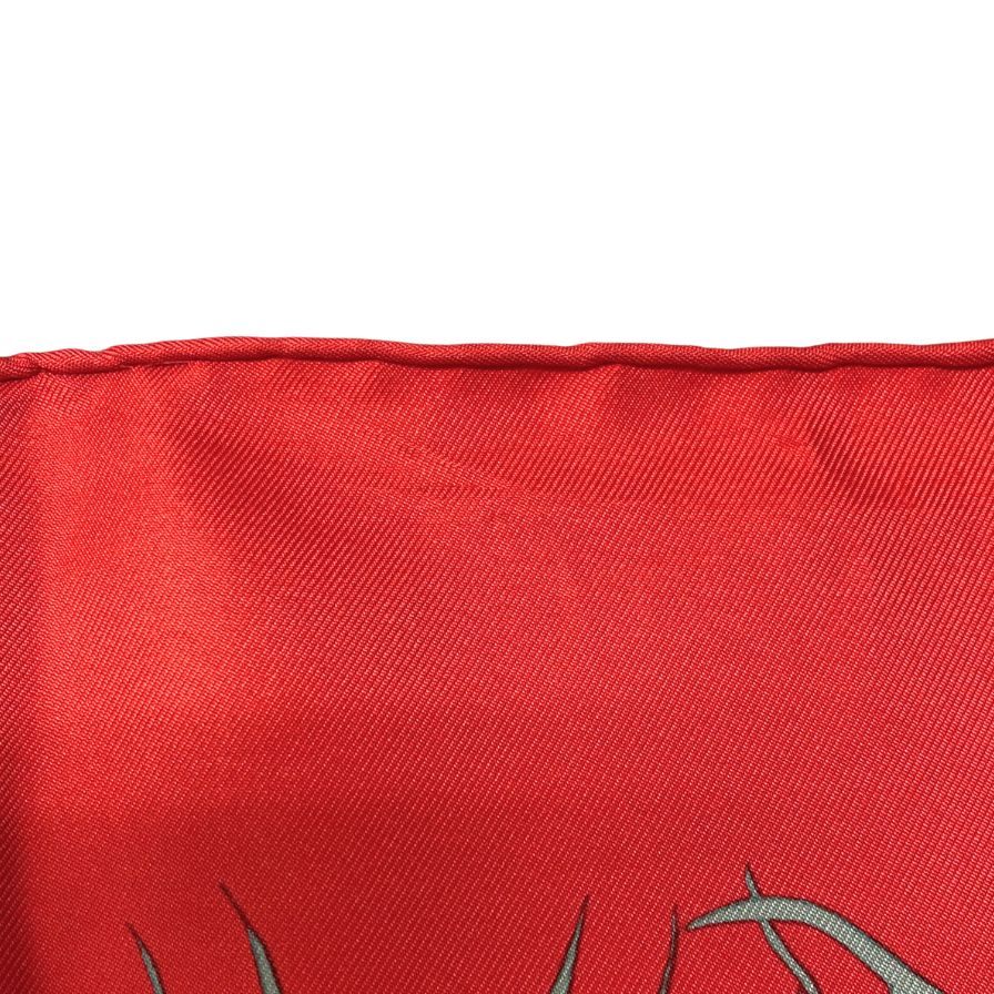 エルメス スカーフ カレ90 TURBANS DES REINES 王女のターバン シルク オレンジ×ホワイト レディース HERMES【AFI22】