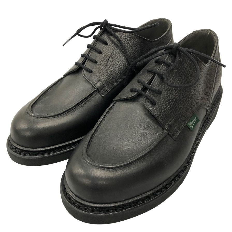 パラブーツ ジョセフ別注 シャンボード Uチップ グレインレザーリスレザーコンビ ブラック サイズUK7 PARABOOT JOSEPH ビジネスシューズ 約25.5cm【LA】【中古】
