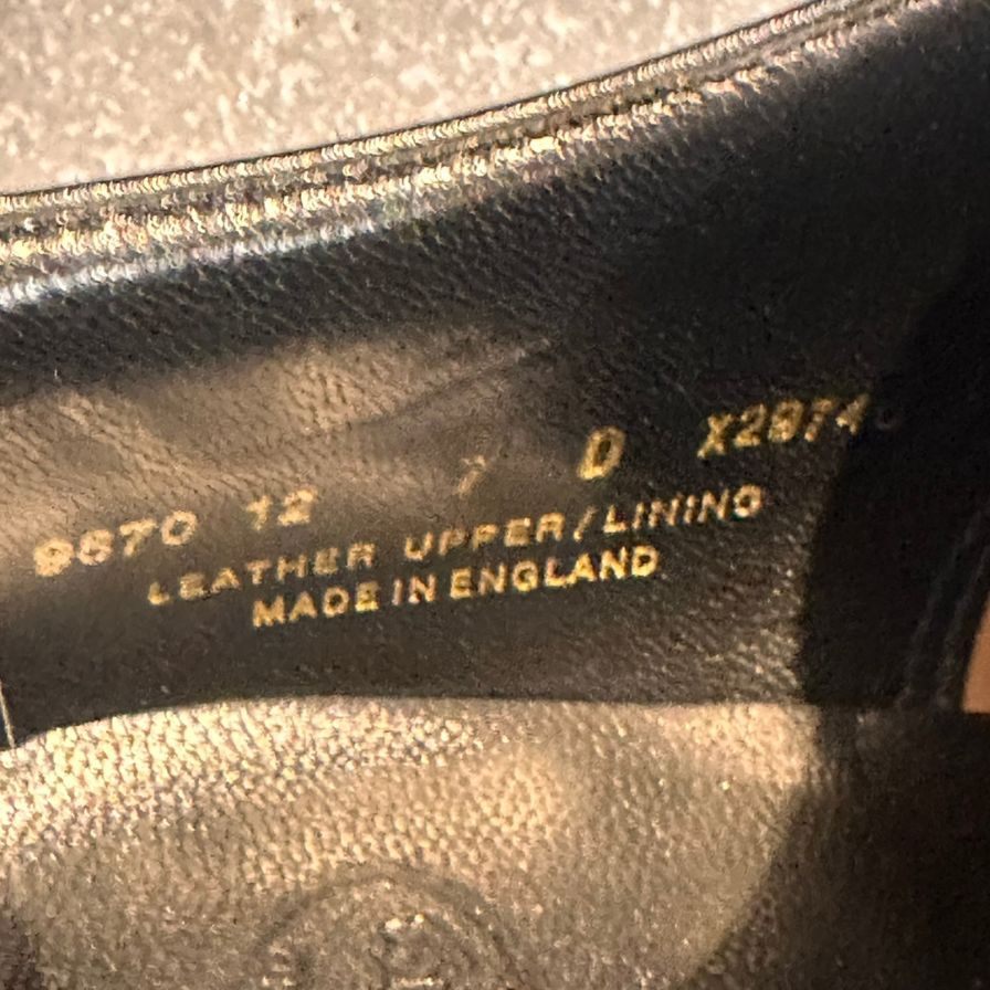 クロケット&ジョーンズ フルブローグ ブラック カーフ サイズUK7D CROCKETT&JONES ビジネスシューズ 約25.5cm【LA】【中古】