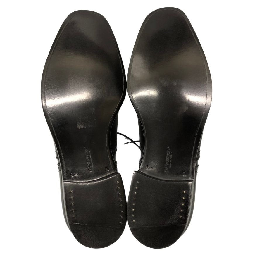 ジェイエムウエストン レザーシューズ セミブローグ パンチドキャップトゥ 310 ブラック サイズ9.5 J.M.WESTON ビジネスシューズ 約28.0cm【LA】【中古】