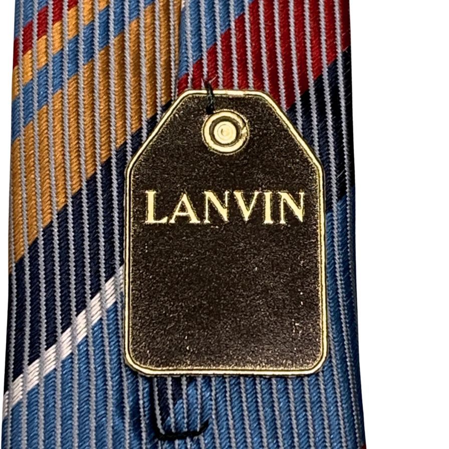 ランバン ストライプ柄 ネクタイ ブルー メンズ 総柄 LANVIN【AFI11】