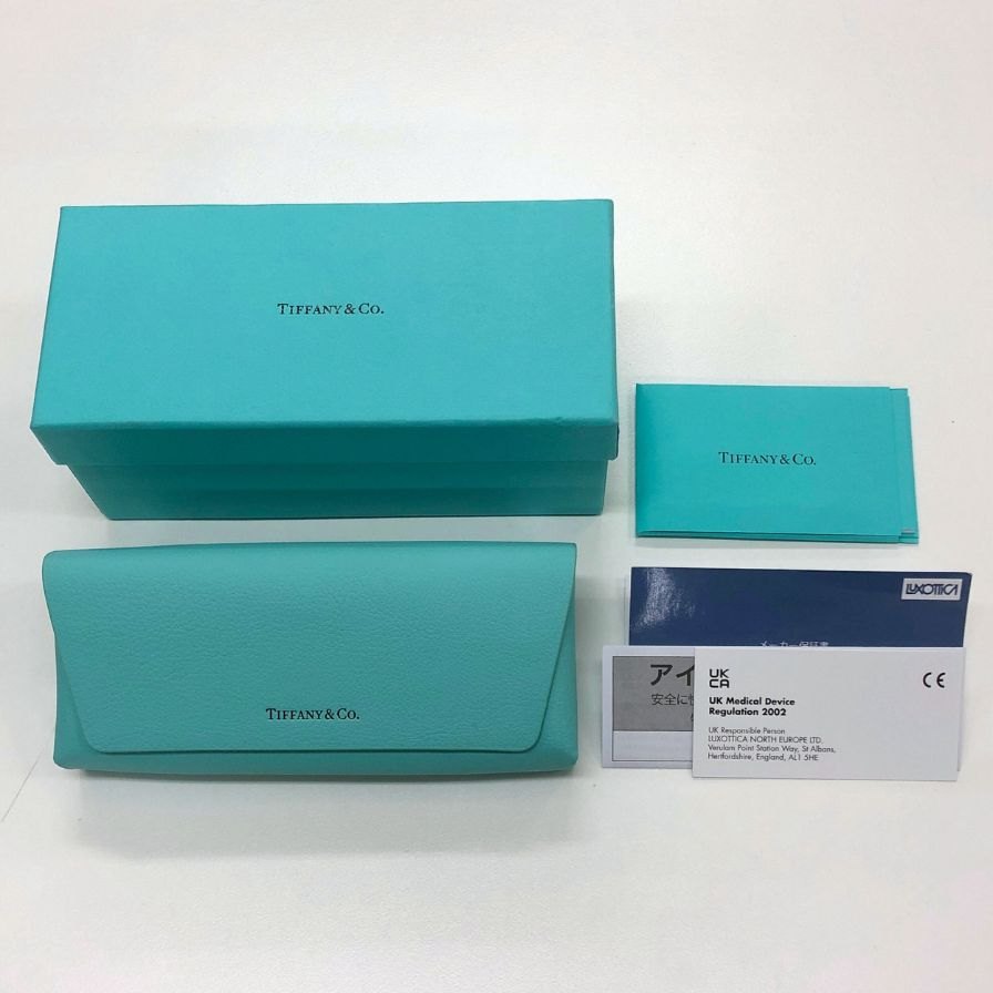 ティファニー Tサングラス ウェリントン型 ブラック×シルバー メンズ 145 TF2238D TIFFANY&Co.【AFI14】