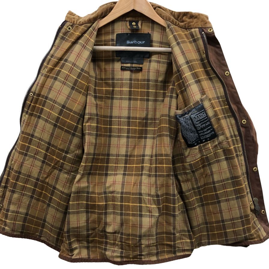 バブアー オイルド ジャケット A505 インターナショナル ブラウン メンズ サイズC38 00s Barbour VINTAGE INTERNATIONAL【LA】