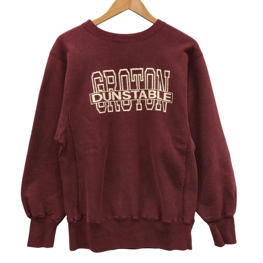 中古◆チャンピオン リバースウィーブ スウェット 90S カレッジ GROTON バーガンディ メンズ サイズXL champion reverse weave 【AFB10】