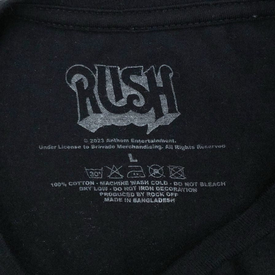 中古◆ラッシュ Tシャツ Caress Of Steel オフィシャル サイズL ブラック メンズ RUSH 【AFB9】