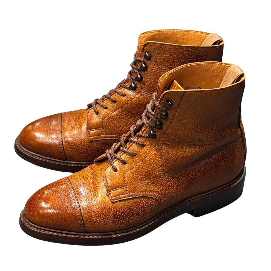 クロケット&ジョーンズ コニストン2 カントリーブーツ グレインレザー ブラウン サイズUK6.5E CROCKETT&JONES ブーツ 約25.0cm【LA】【中古】