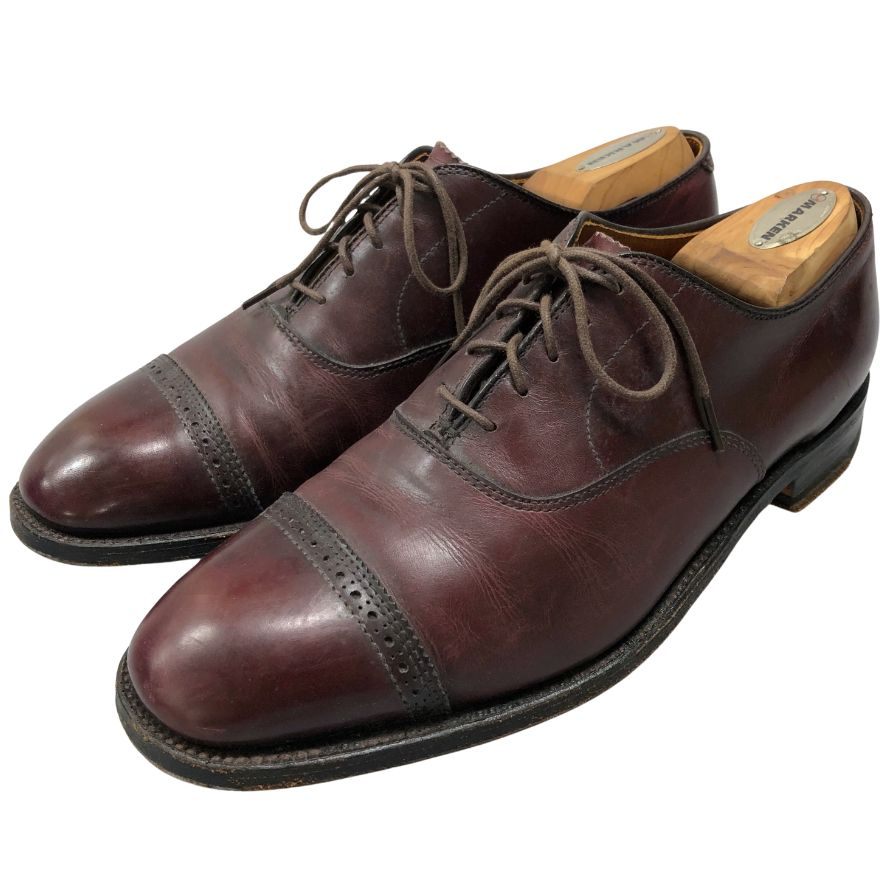 オールデン レザーシューズ 90823 パンチドキャップ バーガンディ メンズ サイズUS8E Alden ビジネスシューズ 約26.0cm【LA】【中古】