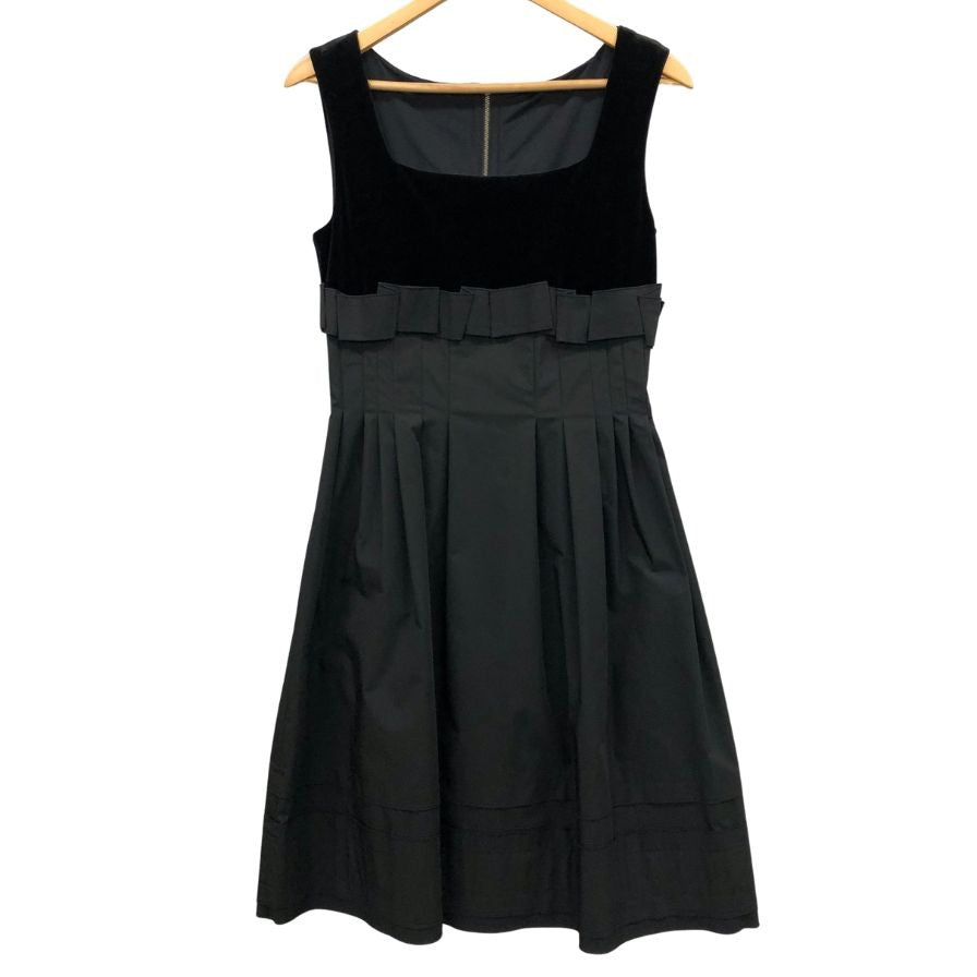 美品◆フォクシー ニューヨーク ワンピース 25153-SPSAZ54 ノースリーブ ブラック レディース サイズ42 FOXEY NEW YORK 【AFB25】