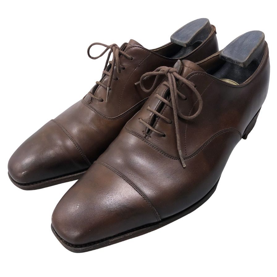 アンソニー クレバリー レザーシューズ ストレートチップ サイズ8.5 ブラウン ANTHONY CLEVERLEY 約26.5cm【AFC34】