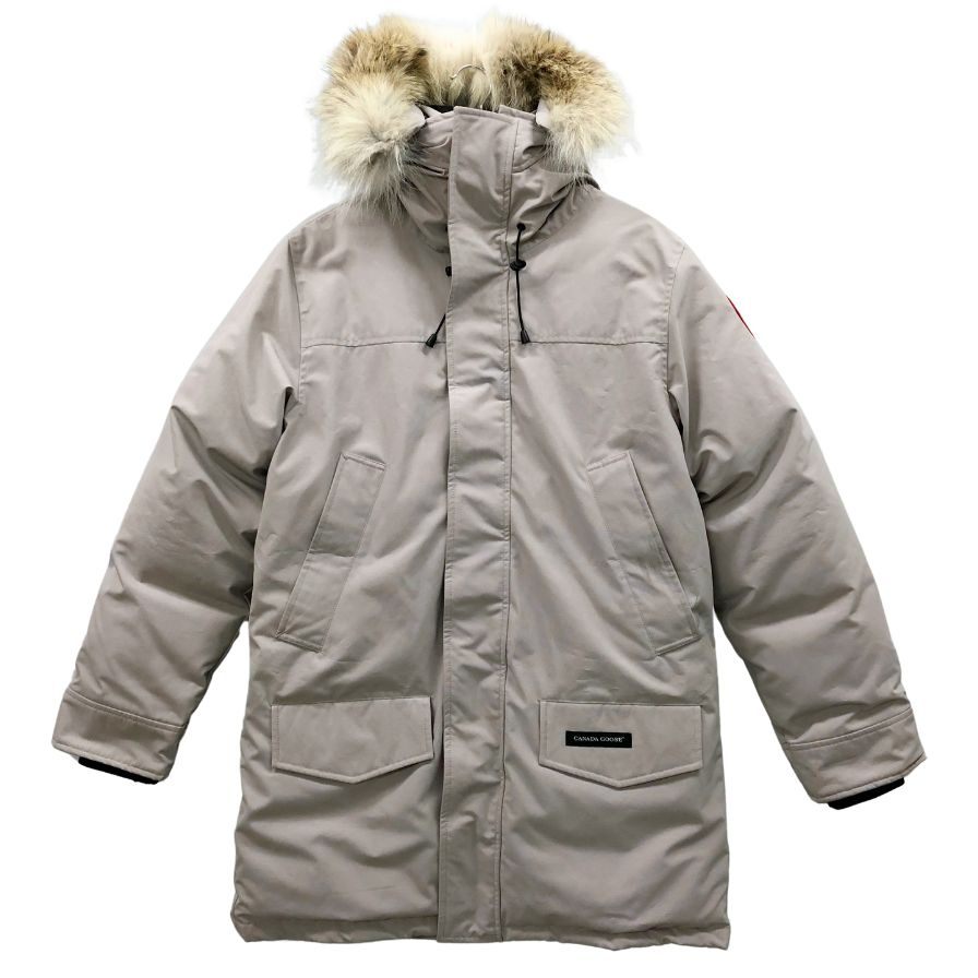 美品◆カナダグース ダウンジャケット ラングフォード パーカー 2062M ファー フード グレー メンズ サイズL CANADA GOOSE 【AFA18】