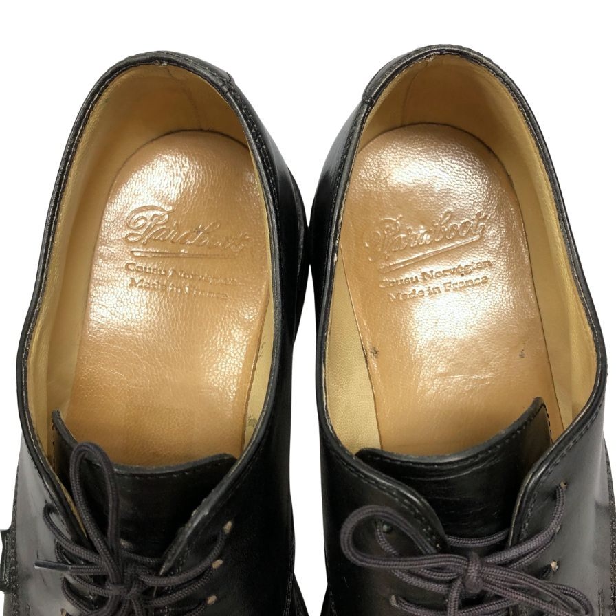 パラブーツ レザーシューズ プレーントゥ アルル カーフ メンズ サイズUK8 ブラウン PARABOOT ARLES ビジネスシューズ 約26.5cm【LA】【中古】
