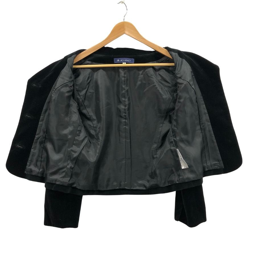 中古◆エムズグレイシー ジャケット ベロア サイズ38 ブラック レディース M'S GRACY 【AFB11】