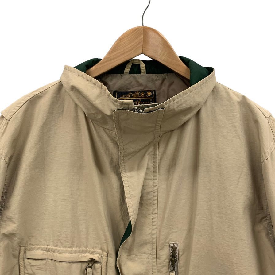 中古◆エディーバウアー ブルゾン 80S後期 黒タグ ベージュ メンズ サイズL Eddie Bauer 【AFA7】