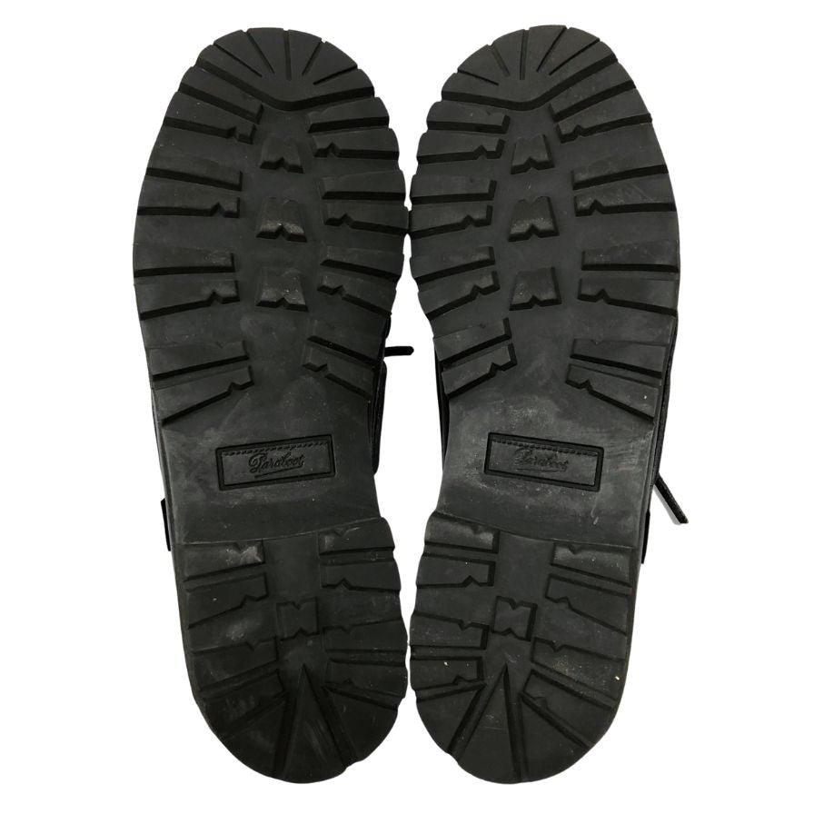 パラブーツ デッキシューズ マロ レザー モカシン 0320 ブラック メンズ サイズ8.5 PARABOOT MALO ビジネスシューズ 約27.5cm【LA】【中古】