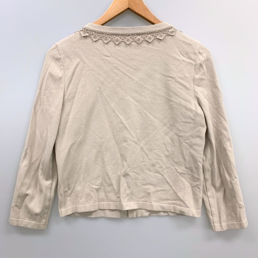 極美品◆フォクシー イノセントカーディガン アイボリー 40サイズ 28432 FOXEY 【AFB4】